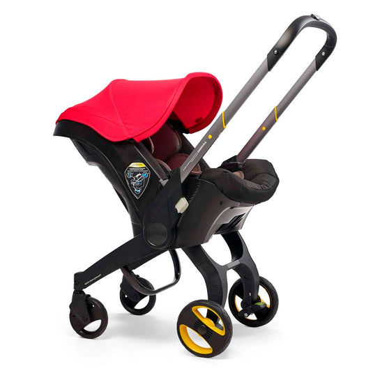 Coche portabebés multifuncional plegable con bolso pañalera, silla de seguridad para carro