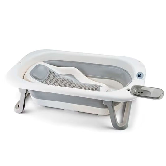Set bañera con termómetro, soporte para jabón, balde y regadera, plegado compacto para facilitar su guardado, con soporte para el bebé, accesorios incluidos - Toimoys