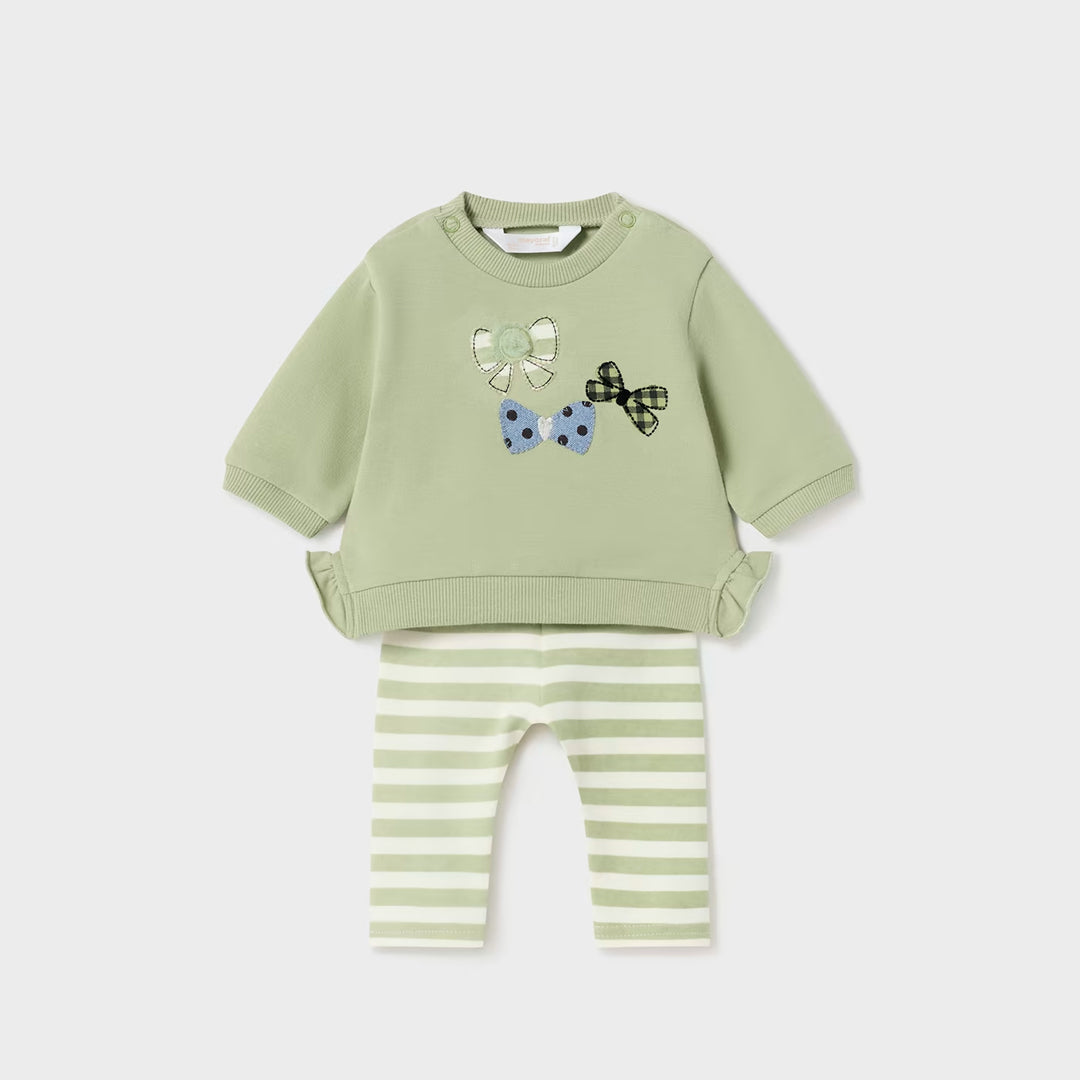 Conjunto Tea Mayoral Conjunto Verde a rayas / 2 - 4 M