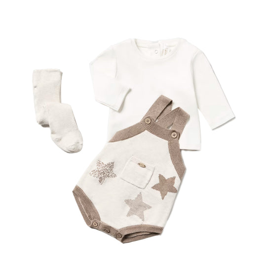 Conjunto Overall estrellas Tejido Milk Mayoral