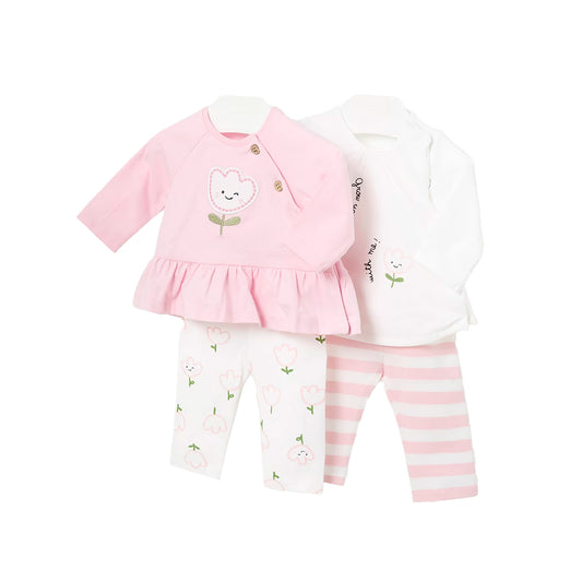 Conjunto 2pz Flor, set de blusa y pantalón para recién nacido - Mayoral