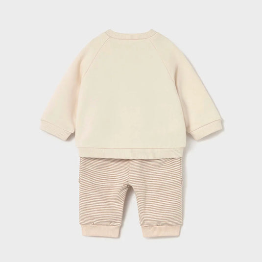 Conjunto 2pz con buzo manga larga y pantalón para bebé, cuello redondo, botones a presión en el hombro para facilitar la puesta de la prenda, Pantalón largo deportivo de gran confort, cinturilla elástica - Mayoral