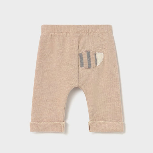Conjunto de 3pz con diseño de zorrito para recién nacido, sudadera de manga larga, cierre con botones en la parte delantera, bolsillo en la parte delantera, camiseta de manga larga, pantalón con cinturilla elástica con cordón - Mayoral
