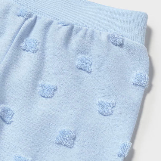 Conjunto de tres piezas manga larga para recién nacido, cuello redondo, botones a presión en el hombro, cuello cruzado y abertura lateral, con cinturilla elástica y adorable gorro a juego - Mayoral