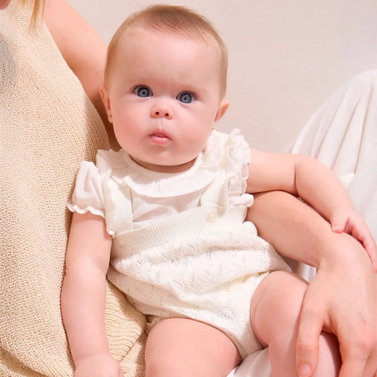 Conjunto Overall tejido bordado con blusa bolero - Mayoral