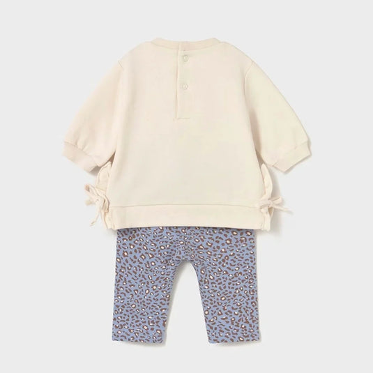 Conjunto de 2pz de sudadera y leggins para bebé, manga larga con cuello redondo, cierre con botones a presión en la parte posterior, pantalón tipo legging con cinturilla elástica - Mayoral - Cocco Semana 2026