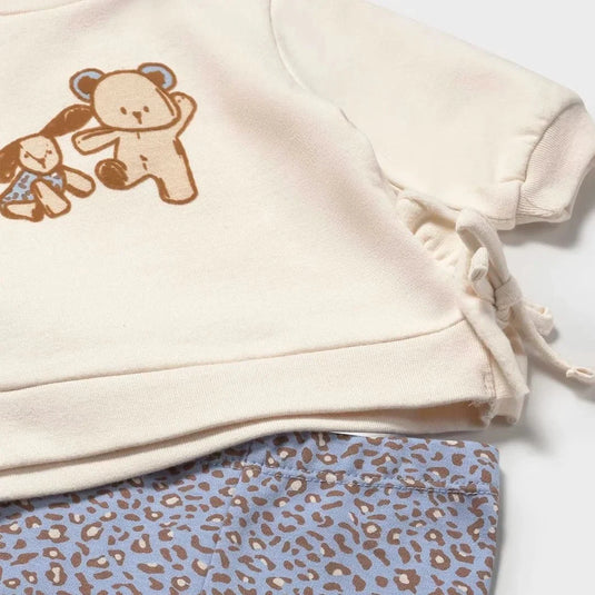 Conjunto de 2pz de sudadera y leggins para bebé, manga larga con cuello redondo, cierre con botones a presión en la parte posterior, pantalón tipo legging con cinturilla elástica - Mayoral - Cocco Semana 2026
