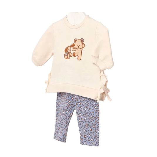 Conjunto de 2pz de sudadera y leggins para bebé, manga larga con cuello redondo, cierre con botones a presión en la parte posterior, pantalón tipo legging con cinturilla elástica - Mayoral - Cocco Semana 2026