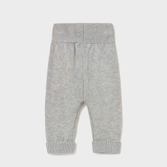 Conjunto 3pz chaleco gris diseño bordado perrito, camiseta de manga larga con cuello redondo con volante, chaleco sin mangas, pantalón tipo legging - Mayoral