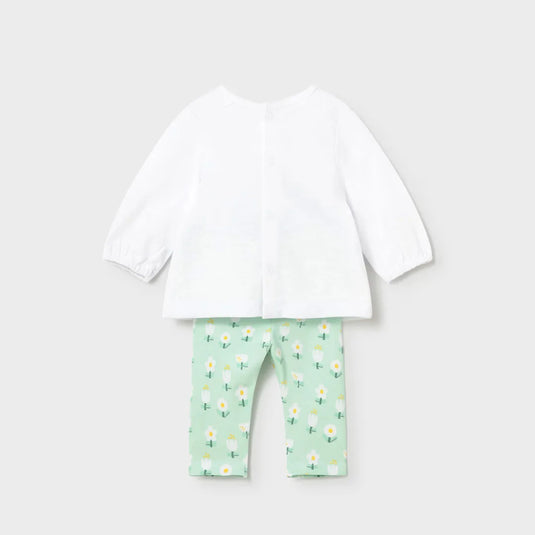 Conjunto 2pz blusa con pantalón color verde menta - Mayoral