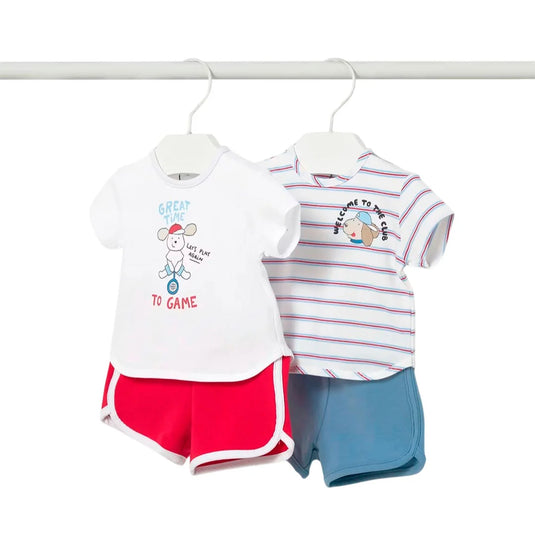 Conjunto estampado 2pz con short corto para bebé - Mayoral