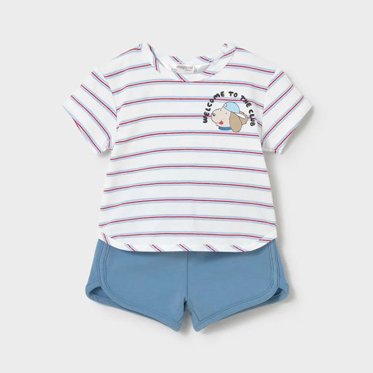 Conjunto estampado 2pz con short corto para bebé - Mayoral