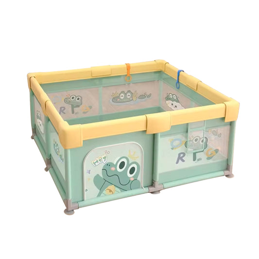 Corral de juegos multifuncional Sencillo para bebés y niños, material antideslizante, puertas de seguridad y un paquete de pelotitas
