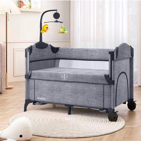 Corral colecho con dos niveles, mosquitero alto, cambiador y maletín de viaje - Kidilo