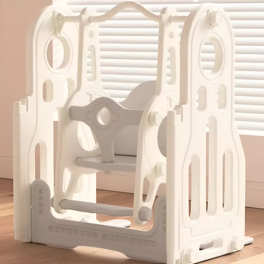 Centro de juego con diseño en corral para bebés, espacio de entretenimiento seguro de gran tamaño, casita tipo tienda, columpio, resbaladero con escalera, organizador para juguetes, hecho en material resistente