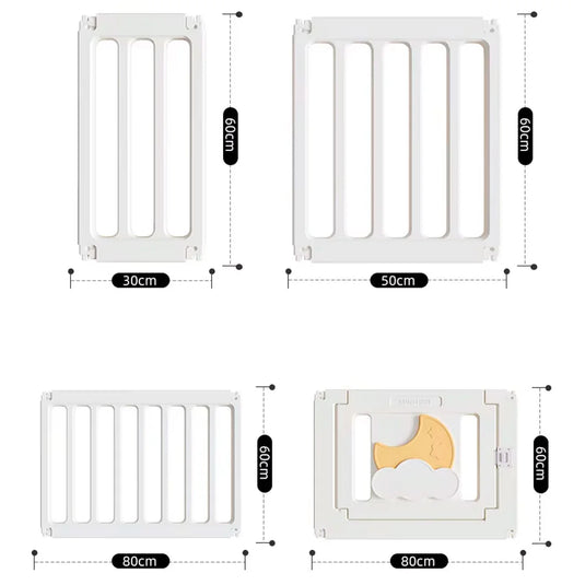 Corral de juego con tapete didáctico de dobleces, puerta con cerradura de seguridad, hecho en material resistente y seguro 100% libre de BPA, centro de juego para bebés