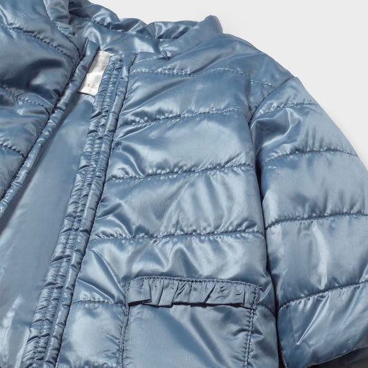 Chaqueta cortavientos de manga larga para recién nacido, con cuello envolvente, cierre central delantero con cremallera, exterior con efecto acolchado, con bolsillos funcionales en la parte delantera  - Mayoral