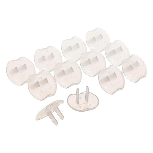 Paquete x12 cubiertas protectoras para enchufes, de instalación fácil y rápida, hecho en plástico resistente y duradero, de color traslucido para no llamar la atención del bebé - DreamBaby