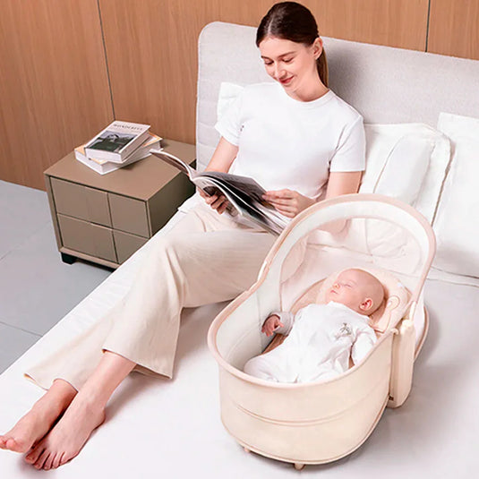 Moisés y mecedora 4 en 1 con diseño de osito - Mastela