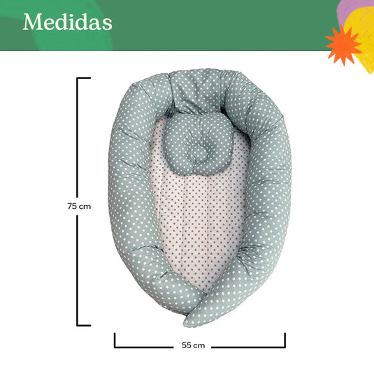 Cuna/nido para bebé, cómodo con almohada incluida - Nubba