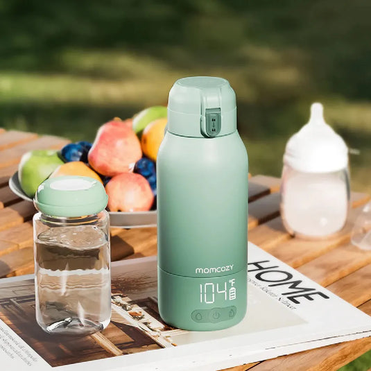 Calentador portátil de teteros e inalámbrico, calienta leche materna en 5 minutos, batería de 10.000 mAh para hasta 8 teteros por carga, capacidad de 17oz, interior en acero inoxidable 316L
