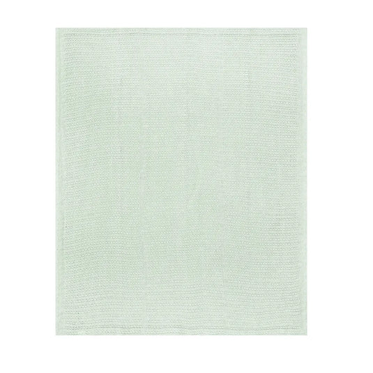 Cobija de tejido calado de algodón para bebé, transpirable y reguladora de temperatura, ideal para todas las estaciones.