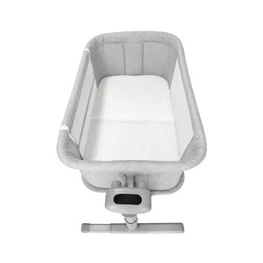 Cuna colecho eléctrica 4 en 1 para bebé con mecedora, altura ajustable, Bluetooth, control remoto, detección de llanto y mosquitero - Bebesitos