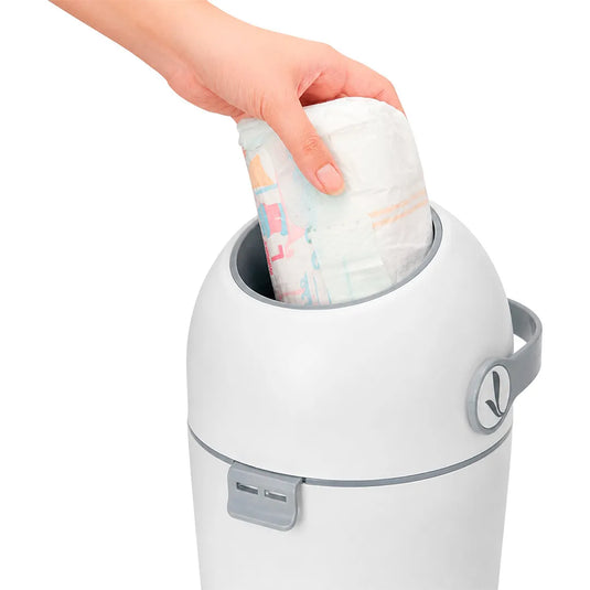 Contenedor de pañales antiolor para bebé, con sistema de sellado hermético, compatible con bolsas de basura comunes, disponible en varios colores - Premium Baby