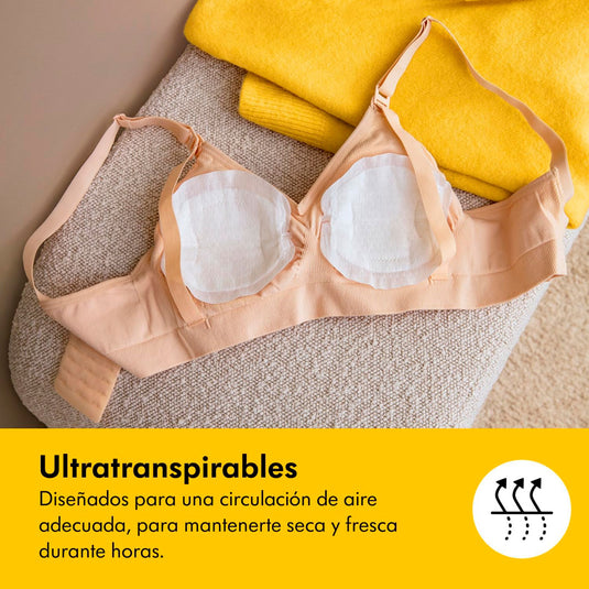 Discos absorbentes respirables x30und para la lactancia, diseñados para circulación de aire, hechos en material suave al tacto, empacados individualmente - Medela