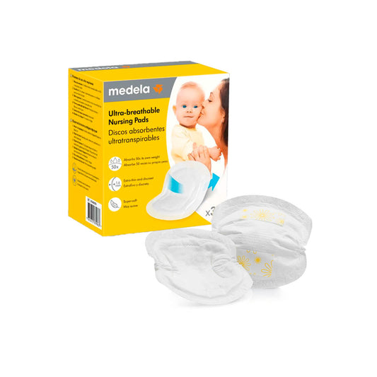 Discos absorbentes respirables x30und para la lactancia, diseñados para circulación de aire, hechos en material suave al tacto, empacados individualmente - Medela