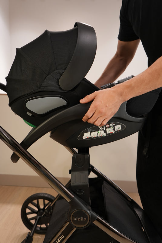 Coche moisés y paseador 3 en 1, con sistema de plegado fácil, ideal para bebés recién nacidos hasta los 4 años aprox, ajustes de reclinado y de capota cubresol - Kidilo