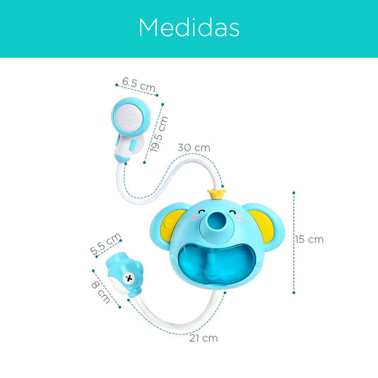 Ducha y maquina de burbujas con diseño de elefante, rotación 360° y cabezal eléctrico