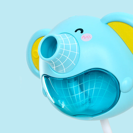 Ducha y maquina de burbujas con diseño de elefante, rotación 360° y cabezal eléctrico