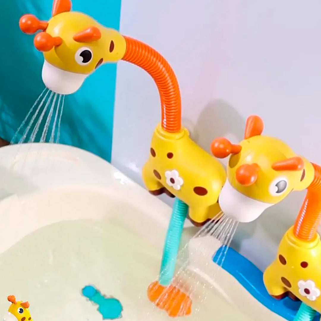 Ducha con cabezal eléctrico para niños, con diseño de jirafa y rotación 360°