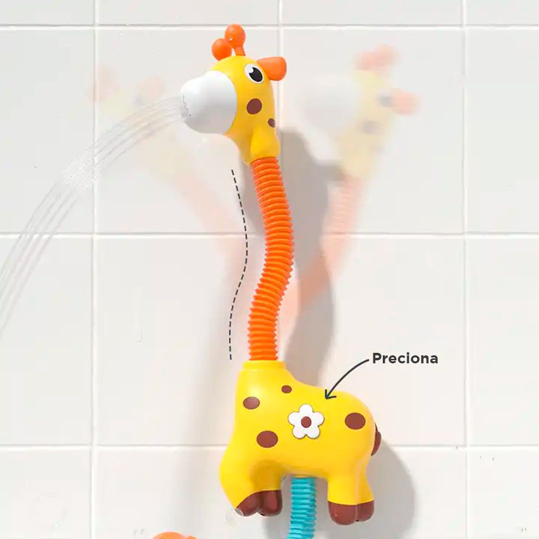Ducha con cabezal eléctrico para niños, con diseño de jirafa y rotación 360°