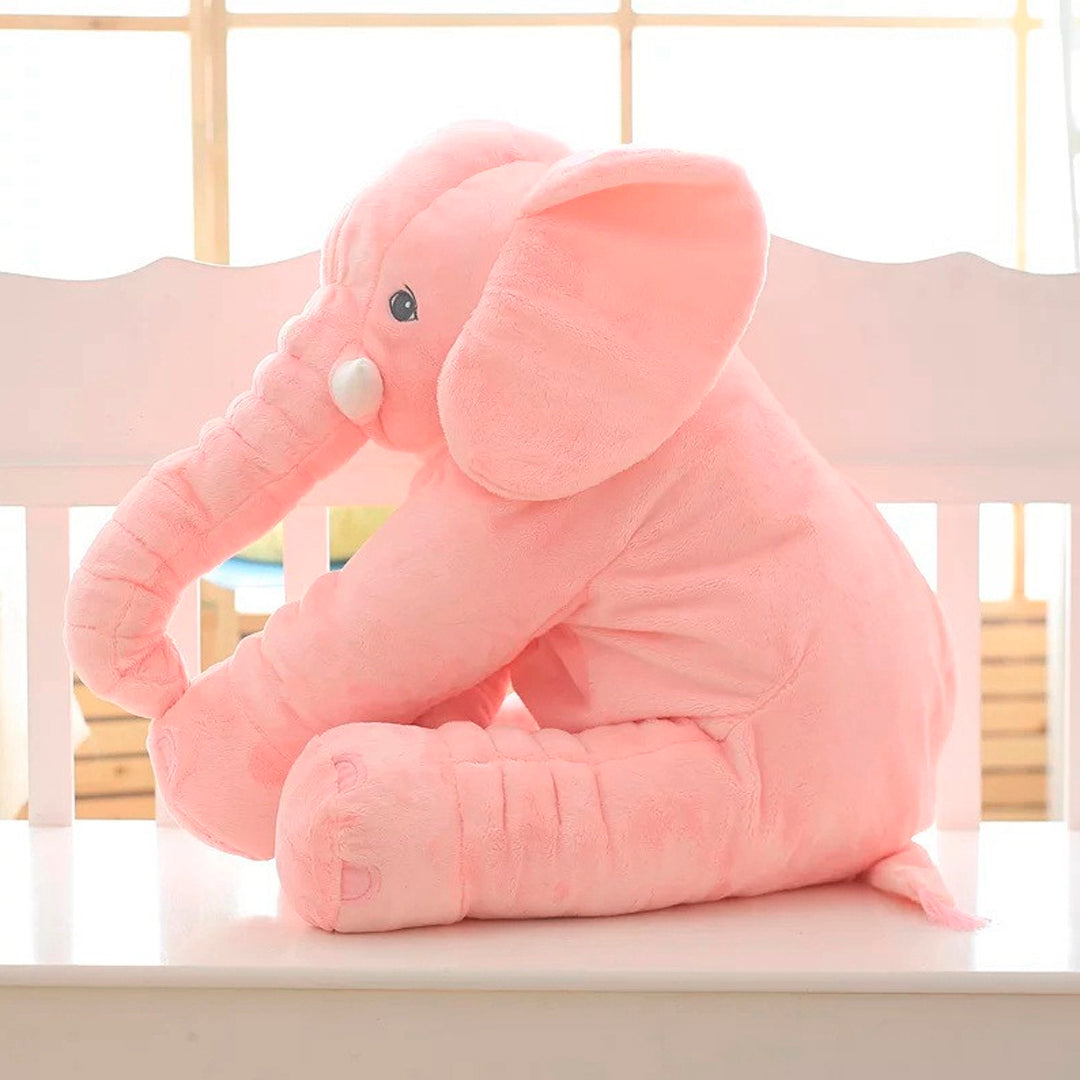 Almohada con diseño de elefante, antirreflujo, tela 100% antialérgica, con cobija o sin cobija Rosado / Sencillo