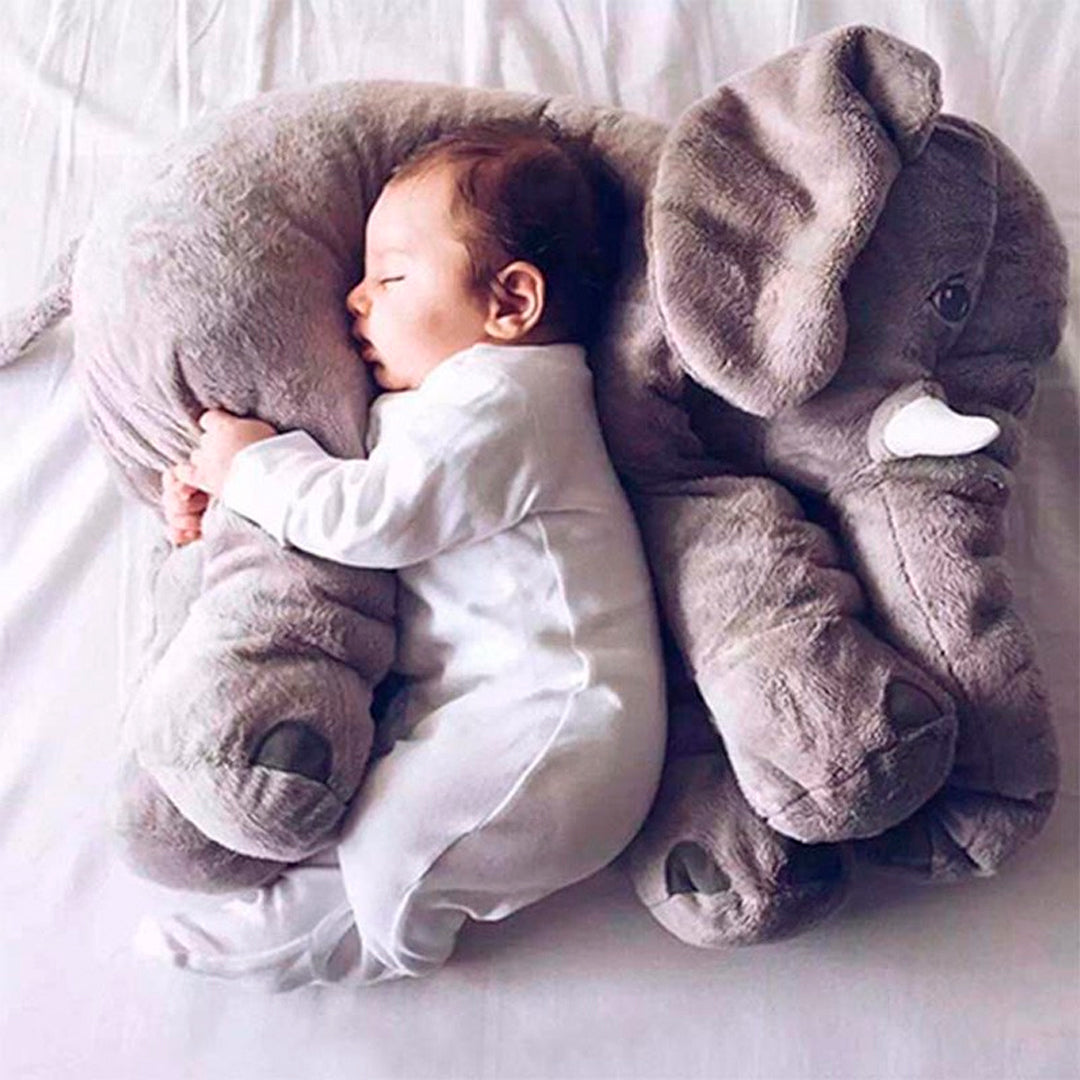 Almohada con diseño de elefante, antirreflujo, tela 100% antialérgica y cobija incluida