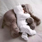 Almohada con diseño de elefante, antirreflujo, tela 100% antialérgica y cobija incluida