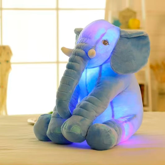 Almohada Antirreflujo de peluche elefante, con iluminación y cobija independiente del relleno, hecho de tela 100% antialérgica, textura extra suave y cómoda