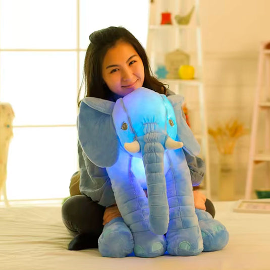 Almohada Antirreflujo de peluche elefante, con iluminación y cobija independiente del relleno, hecho de tela 100% antialérgica, textura extra suave y cómoda