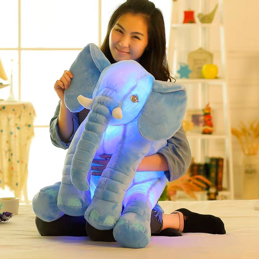 Almohada Antirreflujo de peluche elefante, con iluminación y cobija independiente del relleno, hecho de tela 100% antialérgica, textura extra suave y cómoda