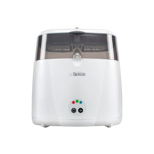 Esterilizador eléctrico de lujo, esterilización a vapor con capacidad para 6 teteros y accesorios, bandeja extraíble y función de apagado automático - Dr Brown´s