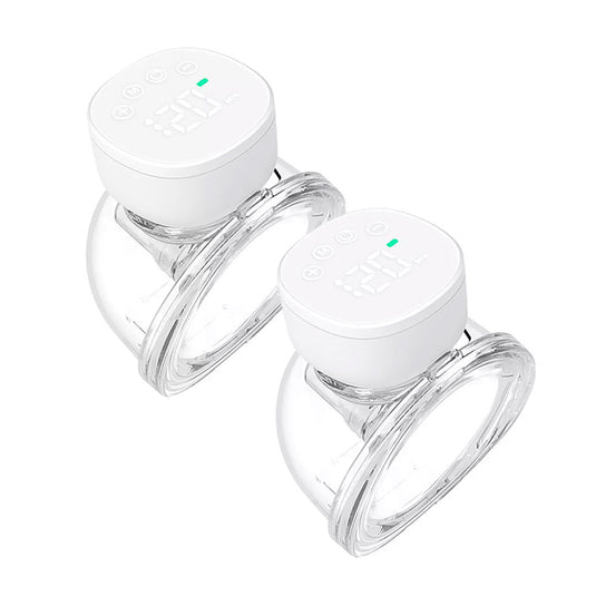 Extractor de leche eléctrico doble manos libres, con pantalla digital LED, con 3 modos de succión y 9 niveles de fuerza, copa en silicona grado alimenticio, de capacidad de 6oz o 180ml