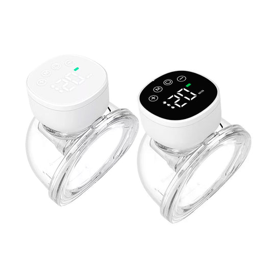 Extractor de leche eléctrico doble manos libres, con pantalla digital LED, con 3 modos de succión y 9 niveles de fuerza, copa en silicona grado alimenticio, de capacidad de 6oz o 180ml