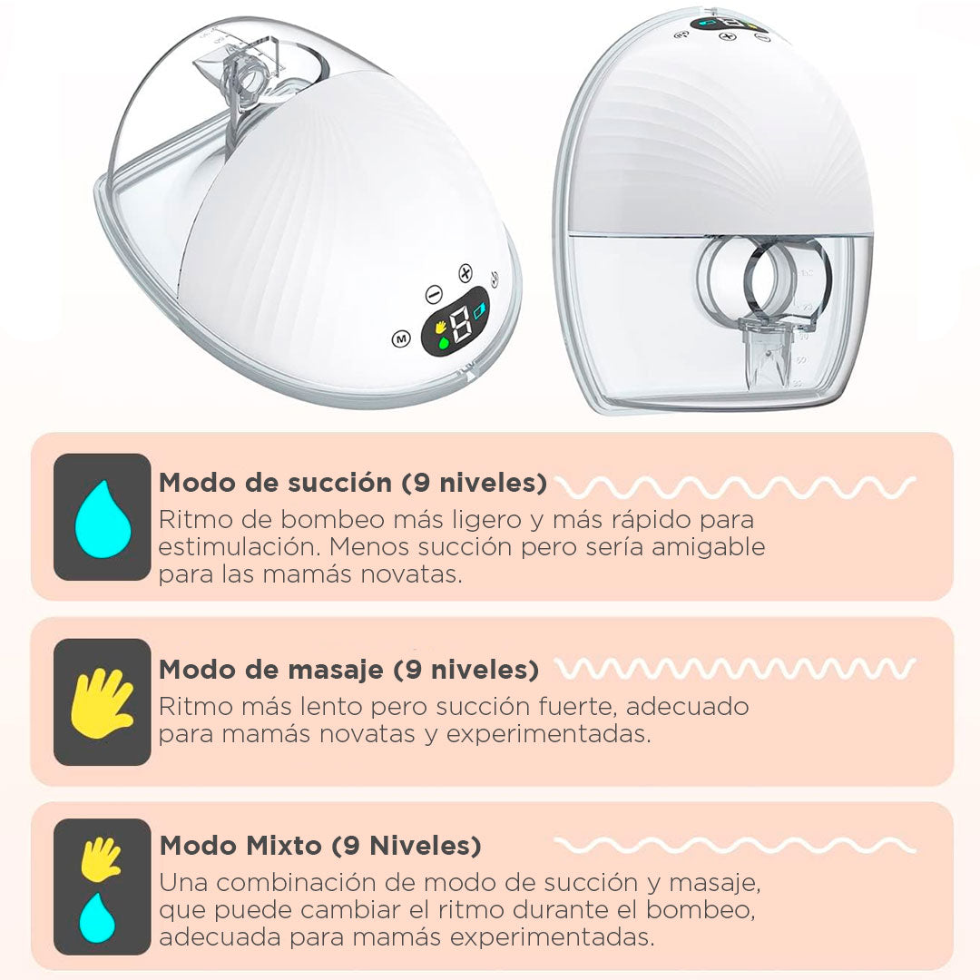 Extractor eléctrico blanco de manos libres, cuenta con 3 modos de succión, 9 niveles de potencia y una pantalla táctil LCD