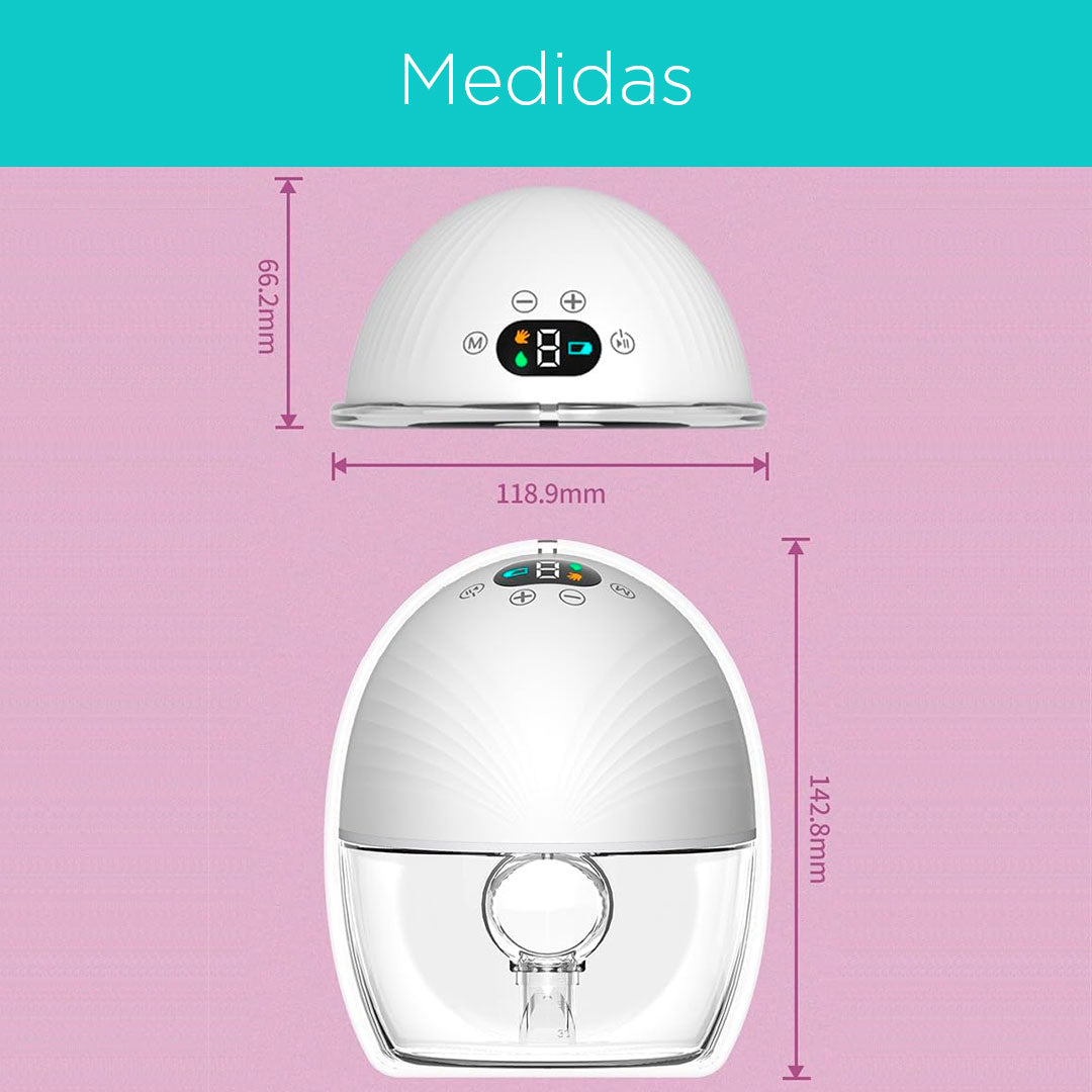 Extractor eléctrico blanco de manos libres, cuenta con 3 modos de succión, 9 niveles de potencia y una pantalla táctil LCD