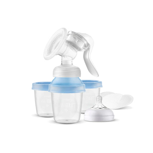 Extractor manual con vasos portaleche, liviano y con palanca - Philips Avent