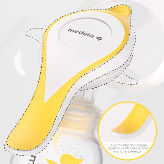 Extractor manual de palanca Flex Shields Harmony, tamaño compacto para usar con una mano, forma ovalada y borde suave, extracción en dos fases - Medela - Cocco Semana 2026