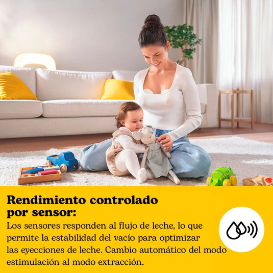 Extractor eléctrico de leche portátil Magic InBra™, comodidad y rendimiento excepcionales, última generación, forma anatómica para un ajuste cómodo, extraer hasta un 11,8 % más de leche, conectividad por medio de aplicación - Medela