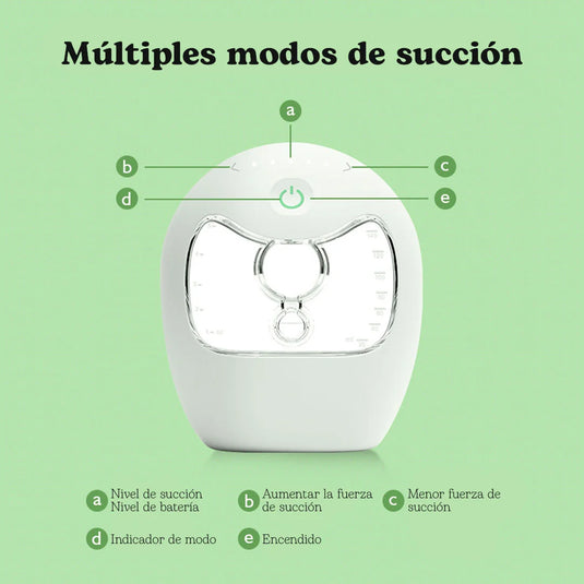 Extractor eléctrico manos libres blanco tapa transparente